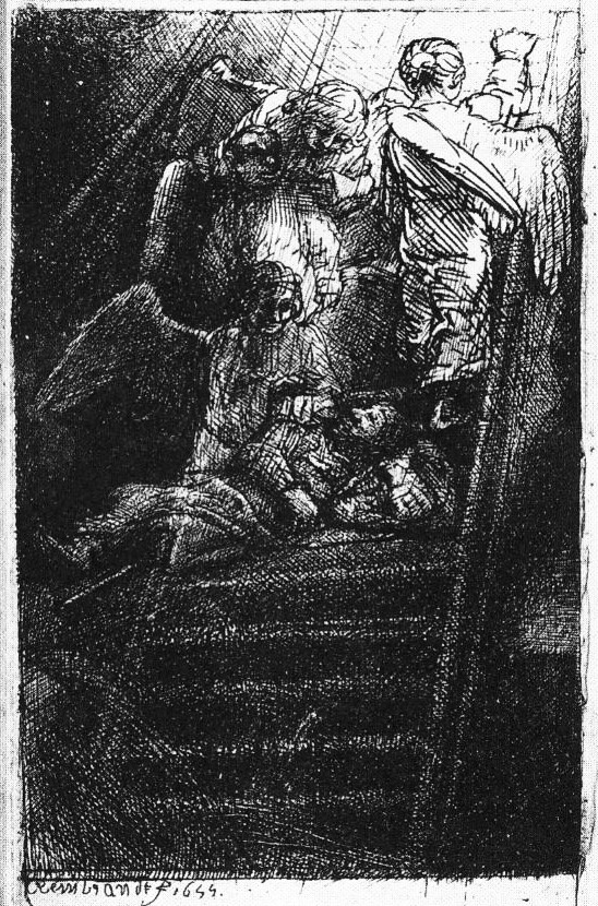 Rembrandt: Jakob und die Himmelsleiter