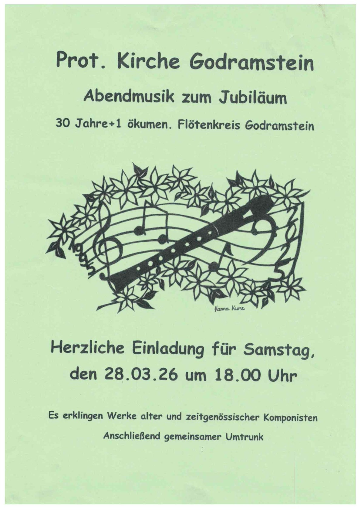 Abendmusik 30 Jahre Flötenkreis Godramstein 1