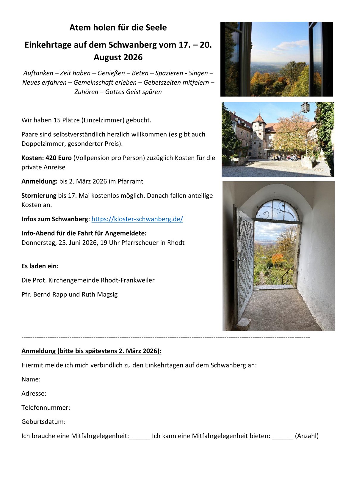 Anmeldung und Info 2026 1