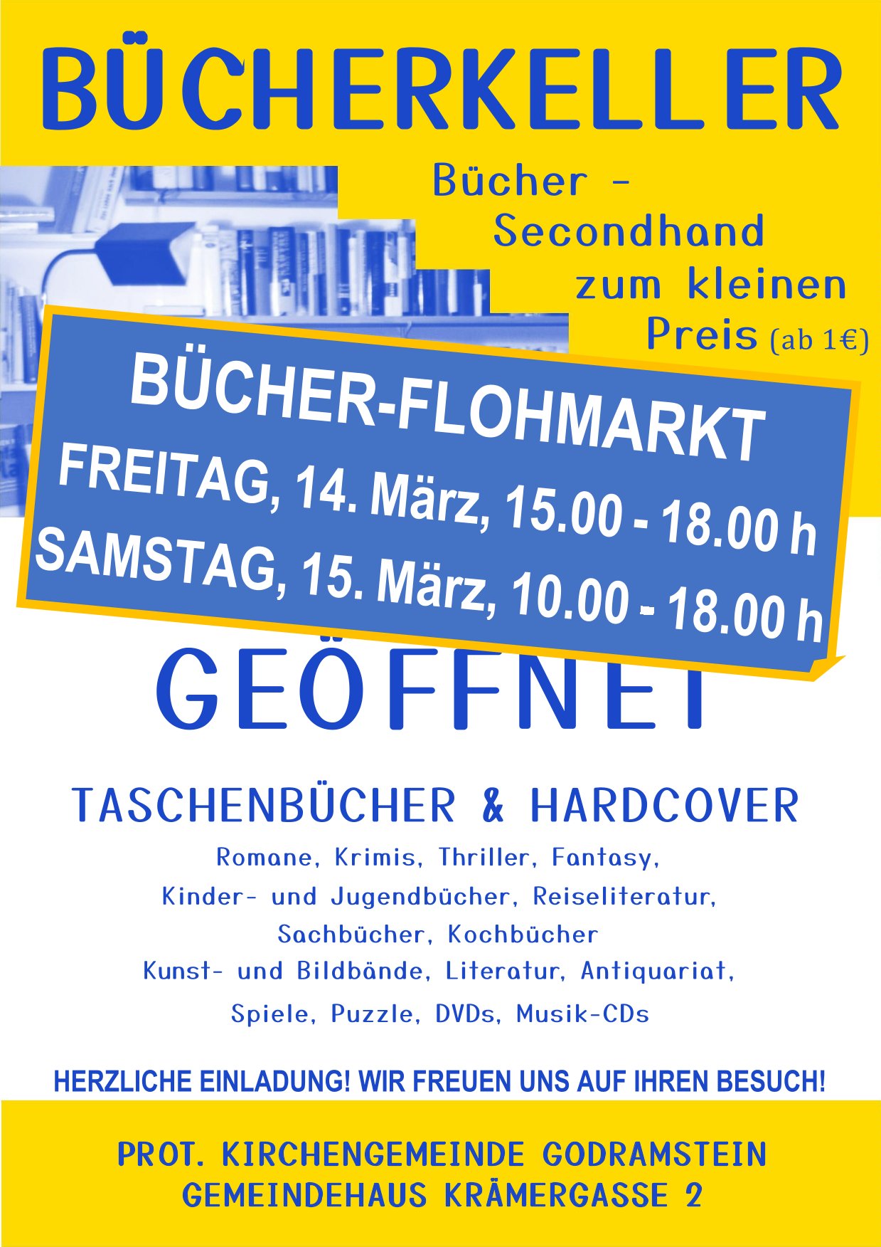 DINA4 Plakat FINAL Bücherkeller Flohmarkt Mitte März 2025 1