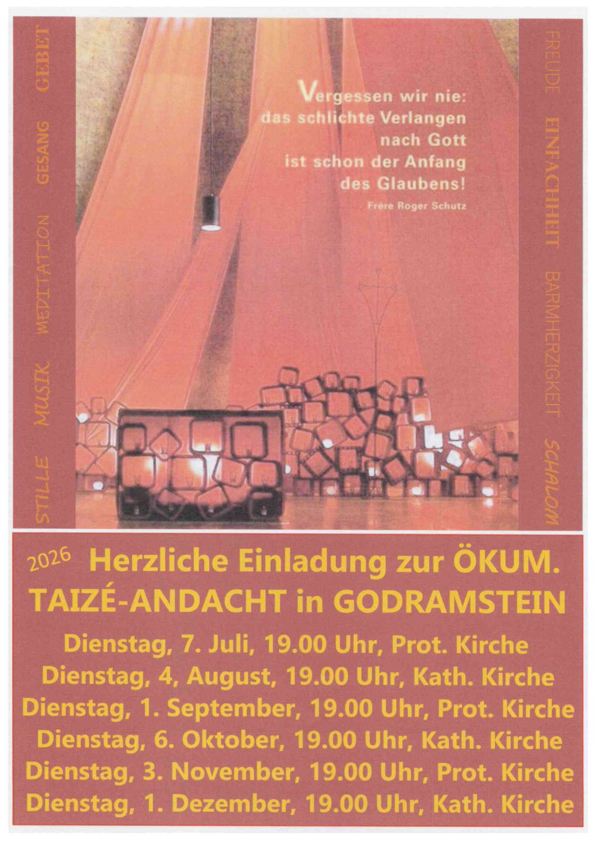 TAIZE Gottesdienste 2.Halbjahr 2026 1